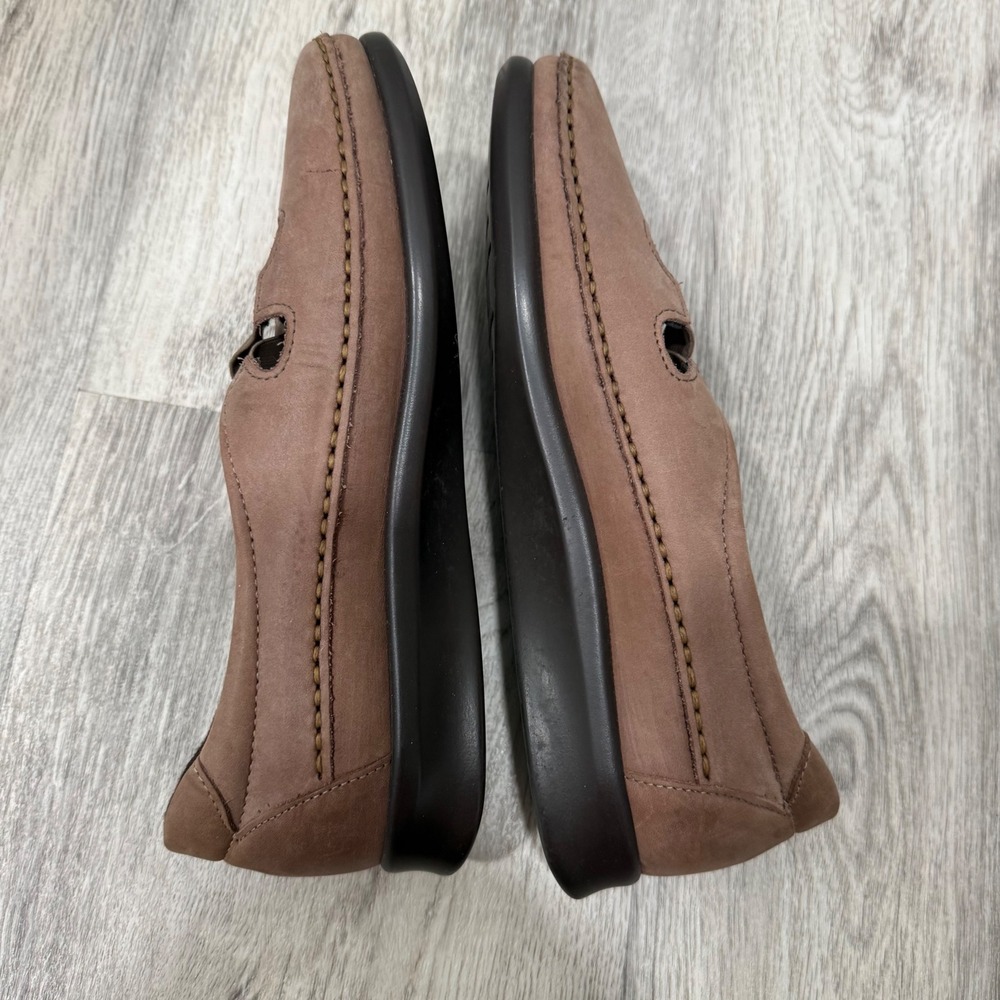 SAS Tripad Comfort Mary Jane Flats Brown Nubuck Leather 8.5 N Made in USA - Picture 5 of 8